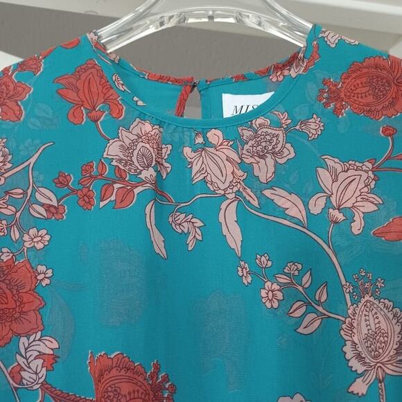 MISA Los Angeles Camila Dress Teal Paisley XS-M NWT - Picture 7 of 15